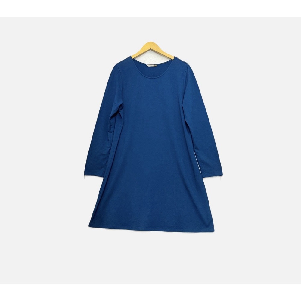 Chalet Et Ceci Shift Dress XL Modal Blend Lagenlook Artsy Long Sleeve Minimalist